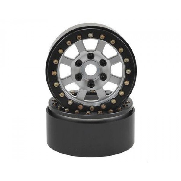 SSD RC Assassin 1.9 Beadlock Crawler Wheels (Silver) (2)