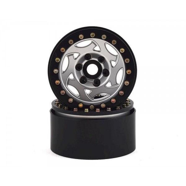 SSD RC 1.9” Champion Beadlock Wheels (Silver/Black)