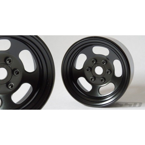 SSD RC Slot 1.9"" Steel Beadlock Wheels (Black)
