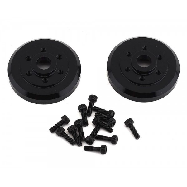 SSD RC Brass Wheel Hubs, 44g each, Black (2)