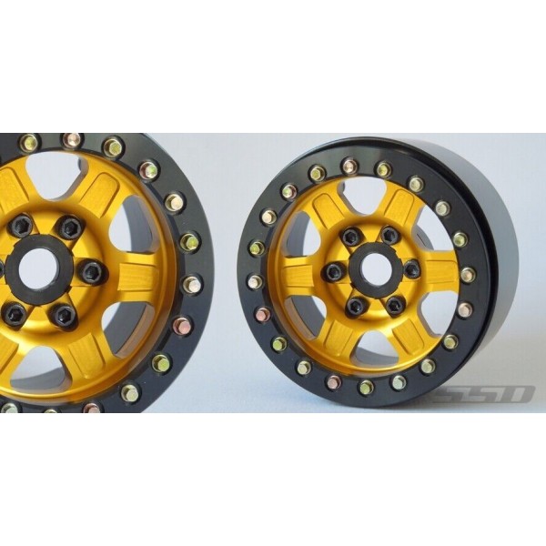 SSD RC Challenger 1.9" Beadlock Wheels (Gold) (2)