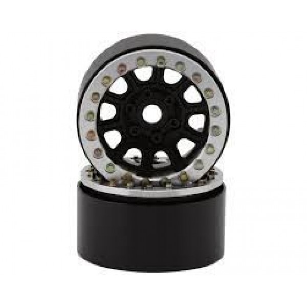 SSD RC SSD RC 1.9” Dominator Beadlock Wheels (Black) (2) w/12mm Hex