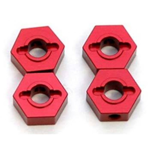 ST1654R CNC Mach Alum Hex Adapters Slash 4x4 Red
