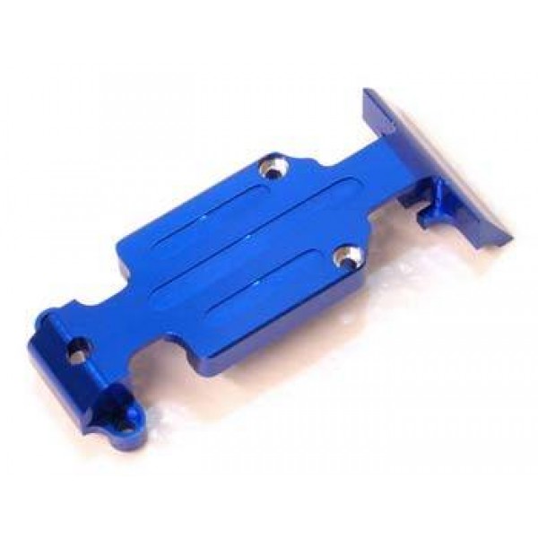 ST5337RB CNC Mach Alum HD Rear Skid Plate Set Blue