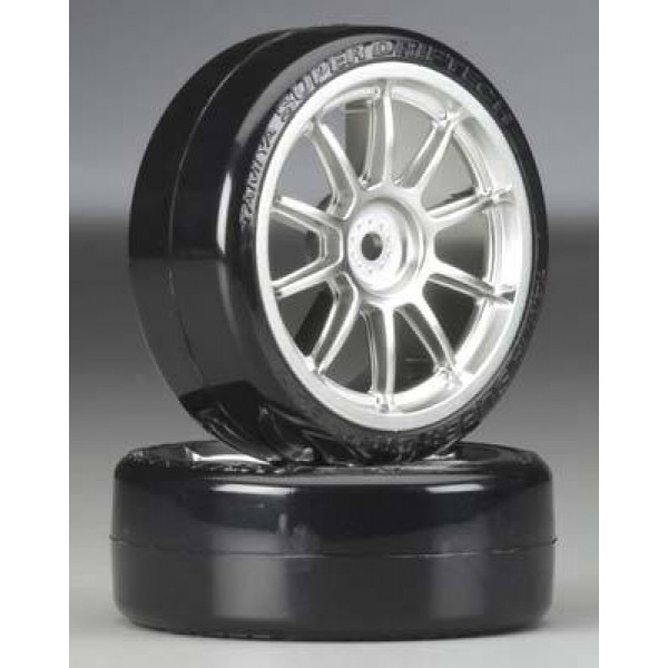 Tamiya 1/10 SD Drift Tech Tires/10-Spoke Wheels 24mm (2)
