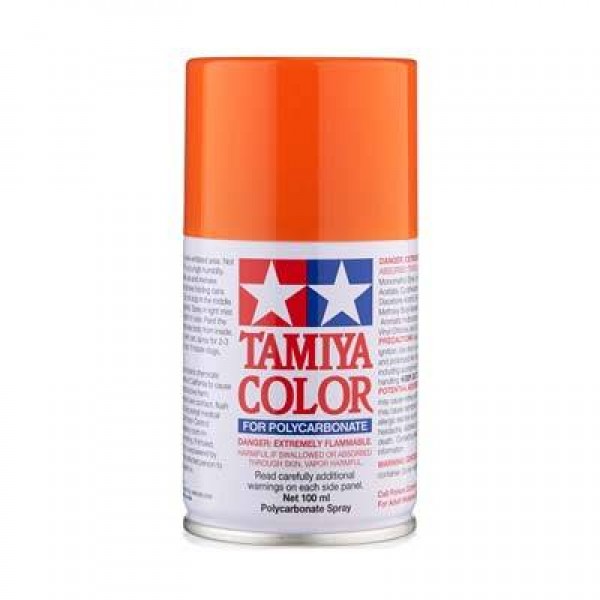 Tamiya PS-62 Polycarbonate Spray, Pure Orange, 3oz/100ml