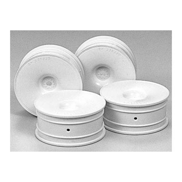 Tamiya 24MM Dish Wheels, White, +2 (4)