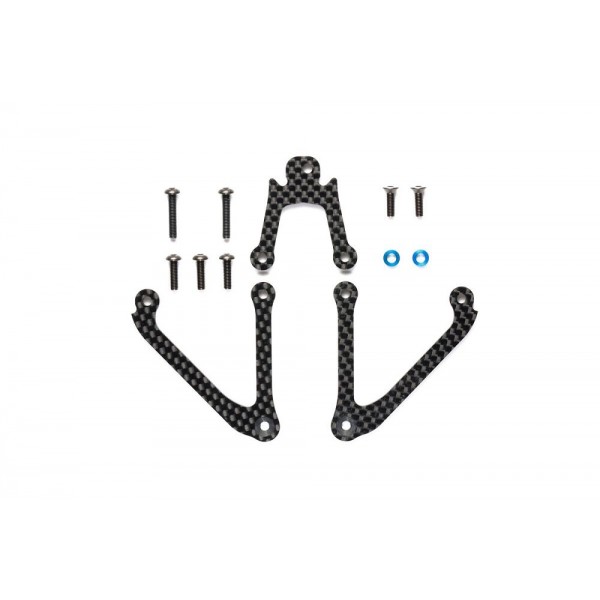 Tamiya TA07 carbon fiber front stiffeners, 3mm