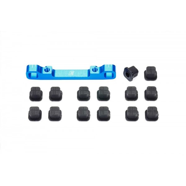 Tamiya Aluminum Adjustable Suspension Mount E, Blue