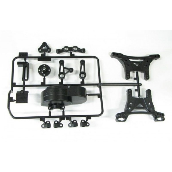 Tamiya 9225232 58707/XV-02 Chassis Spare T Parts (Shock Tower/Spur Gear Cover)