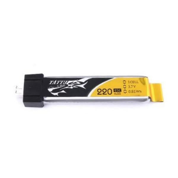 Tattu 220mAh 3.7V 45C 1S1P HV Lipo Battery Pack