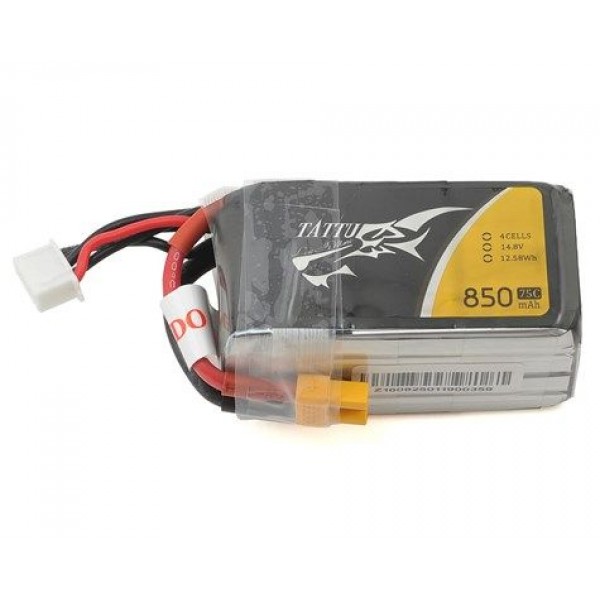 Tattu 4s LiPo Battery 75C (14.8V/850mAh)