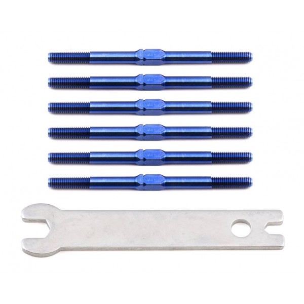 Team Associated Factory Team Titanium Turnbuckle Set, M3x51mm, Blue (6)