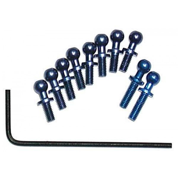 Team Associated Aluminum Factory Team Ballstuds, Blue (10)