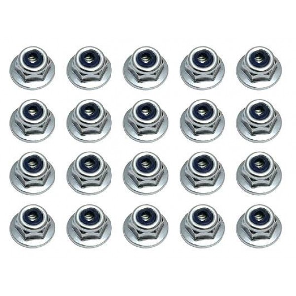 Team Associated Locknuts, M3 with flange (20)