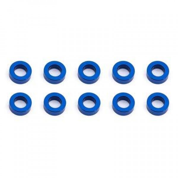 Team Associated Aluminum Ballstud Washers, 5.5x2.0mm, Blue (10)