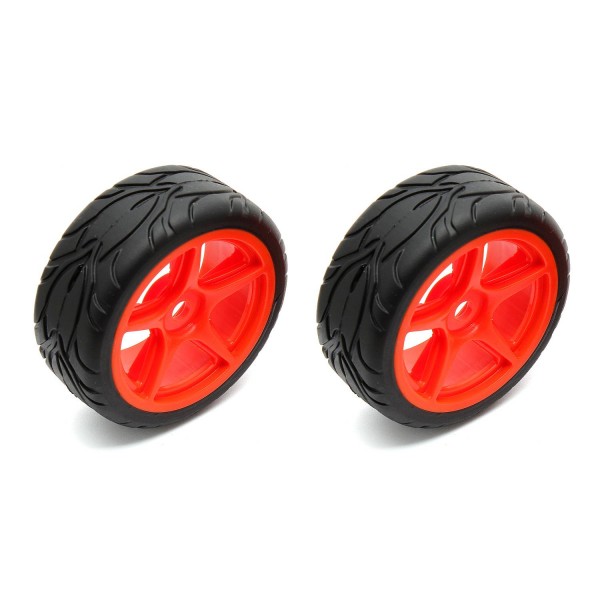 5-spoke Wheels/Tires mounted, orange