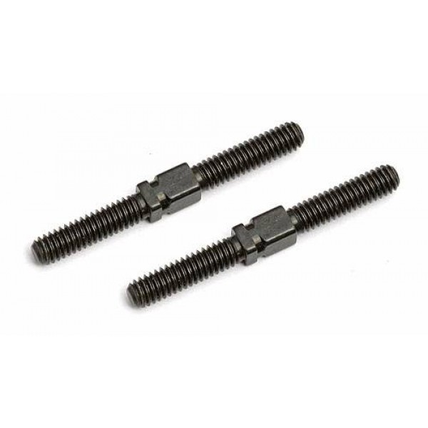 Team Associated Turnbuckles, M3x25.4mm/1.00in, Steel, Black (2)