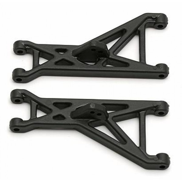 Team Associated Front Suspension Arms, Composite, Black (2)