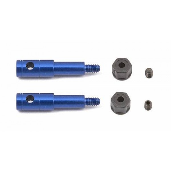 Team Associated Aluminum T4 Factory Team Inline Axles, Blue (2)