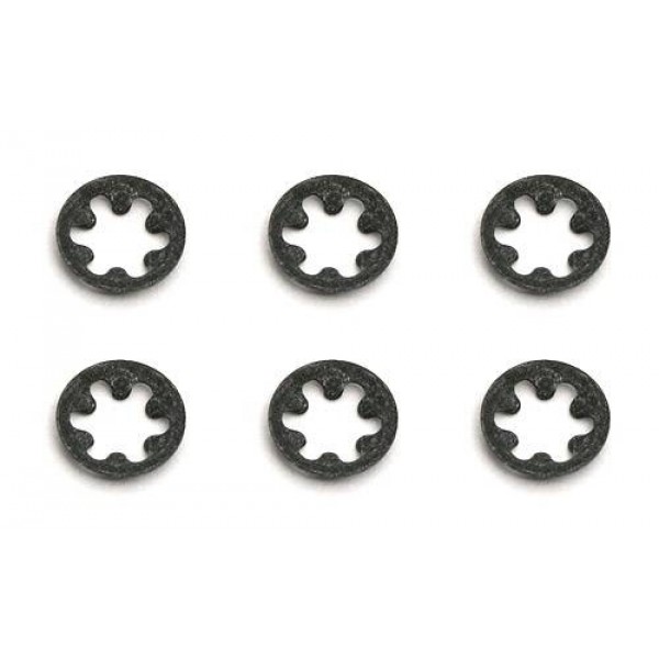 Team Associated Throttle Pivot Clips, Push Nuts (6)
