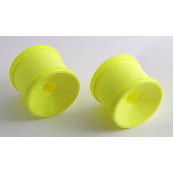 Team Associated Front Dish Truck Wheel, Yellow (2)