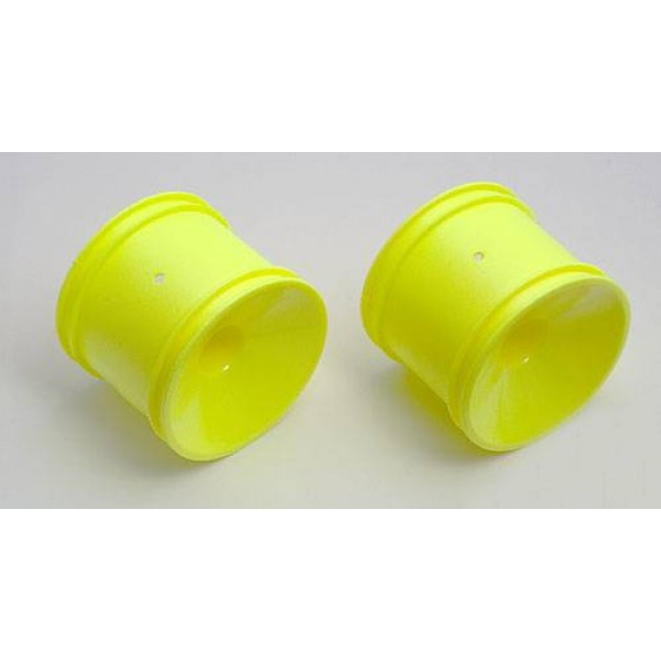 Team Associated Rear Dish Truck Wheels, Yellow (2)