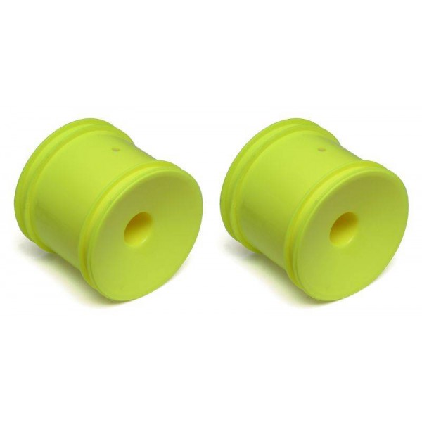Team Associated 12mm Hex Stadium Truck dish wheels, Yellow (2)