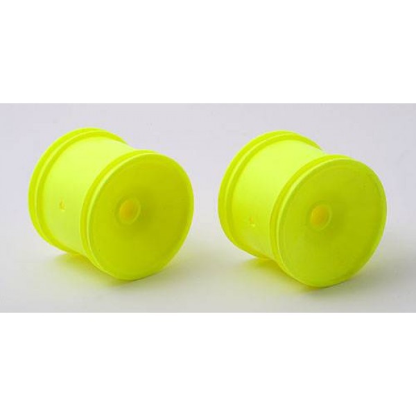 Team Associated Factory Team GT2 Posi-Lock Quick Change Rear Wheels, Yellow (2)