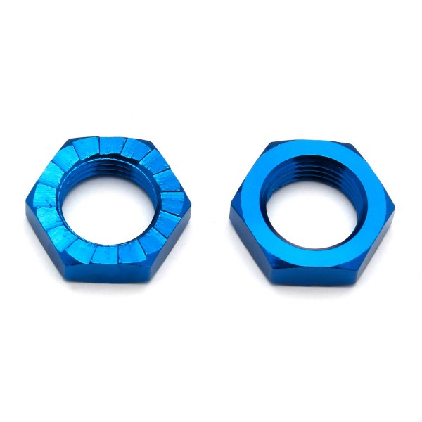 Team Associated Factory Team Wheel Nuts, 17mm, Blue (4)