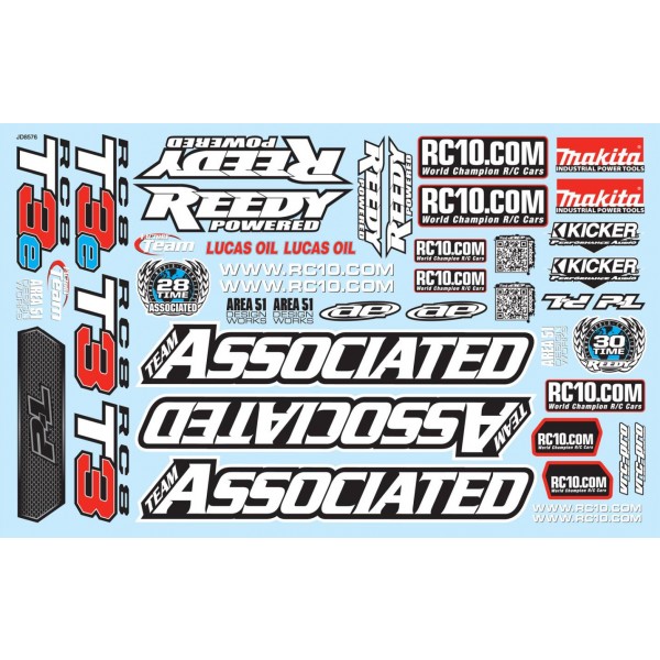 RC8T3/T3e Decal Sheet