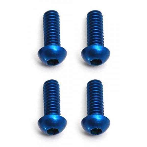 Team Associated Aluminum Factory Team Screws, M2x6mm (BHCS), Blue (4)