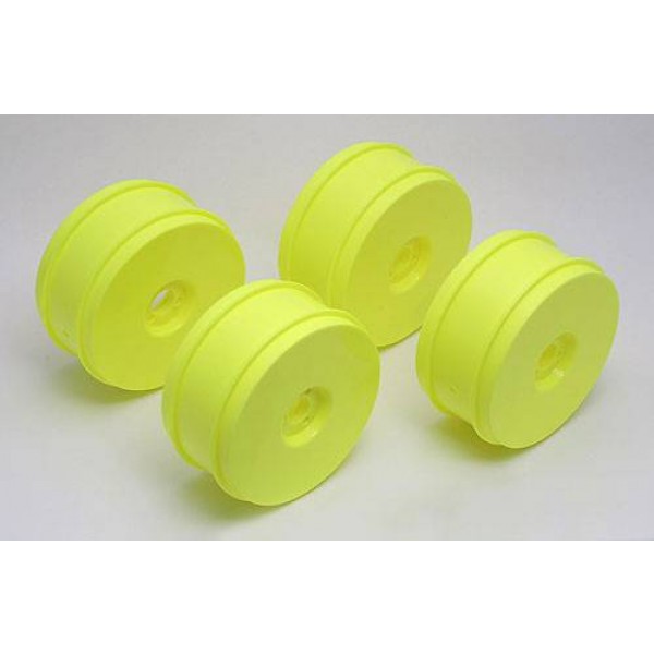 Team Associated 1/8 Buggy Wheels, 83mm, 17mm Hex, Yellow (4)