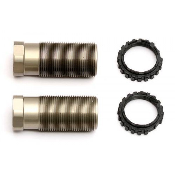 Team Associated Factory Team 13mm Shock Bodies, 26mm, Hard, Threaded (2)