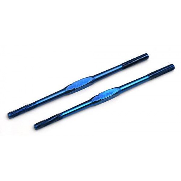 Team Associated Factory Team Ti Heavy-duty Turnbuckles, 80mm, Blue (2)