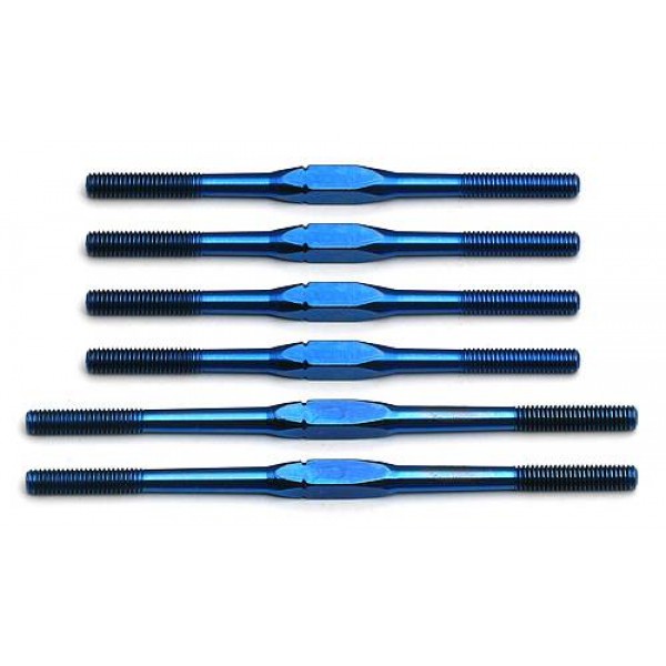 Team Associated 4x4 Factory Team Ti Heavy-duty Turnbuckle Set, Blue (6)
