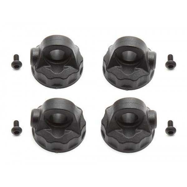 Team Associated 12mm V2 Composite Shock Caps (4)