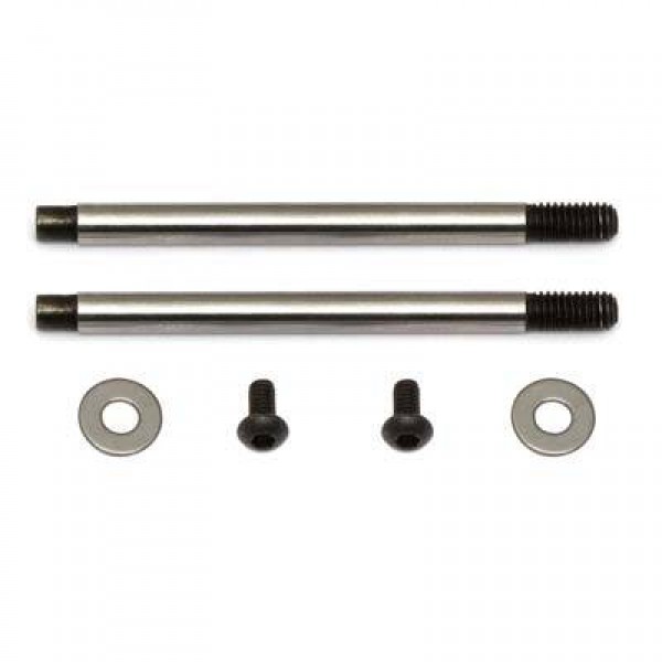 Team Associated Factory Team 3x21mm Shock Shafts V2, Chrome (2)