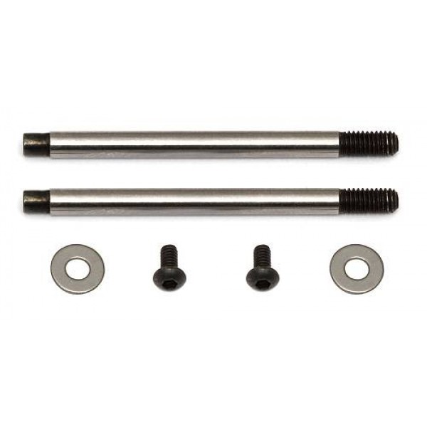 Team Associated Factory Team 3x27.5mm Shock Shafts (V2), Chrome (2)
