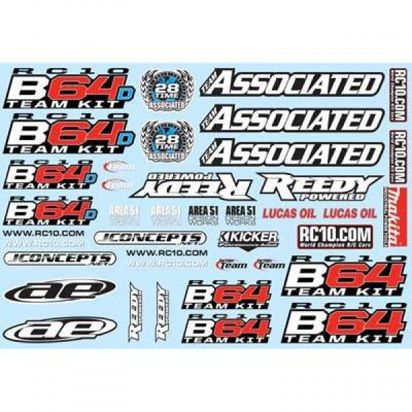 Team Associated B64 Decal Sheet