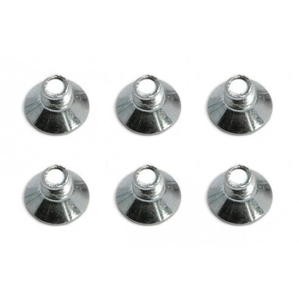 Team Associated Screws, 6-32x3/16in FHPS, Silver (6)