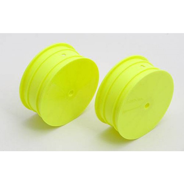 Team Associated 4WD Front 10mm Hex Wheels, Yellow (2)