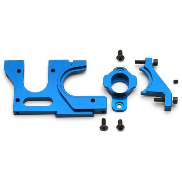 Team Associated Aluminum B44 Factory Team Cam Motor Mount Set, Blue
