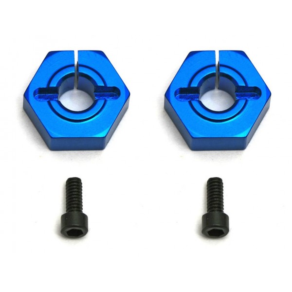 Team Associated Factory Team 12mm Aluminum Clamping Wheel Hexes, Buggy Front (2)