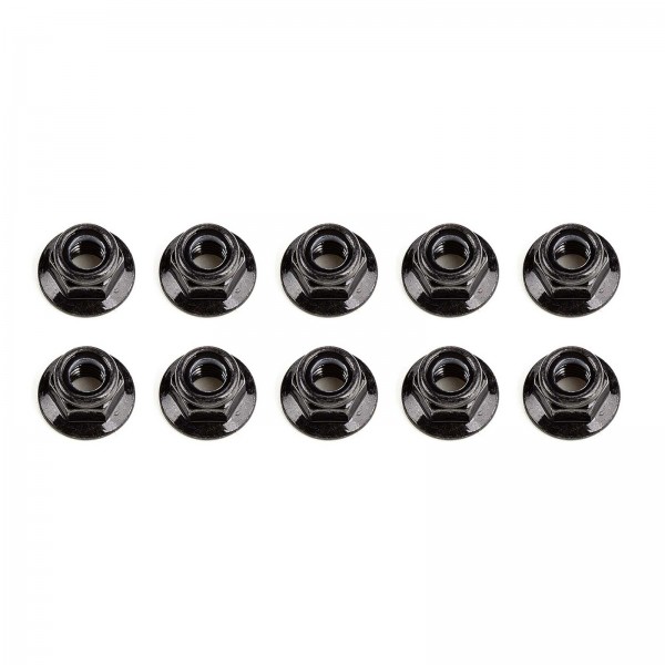 Team Associated M5 Flanged Locknuts, Black (10)