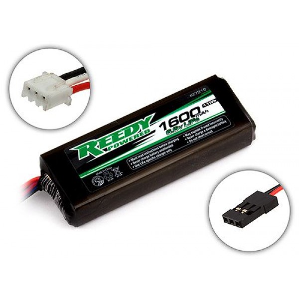 Team Associated Reedy LiFe Pro 1600mAh 6.6V TX/RX Battery, flat