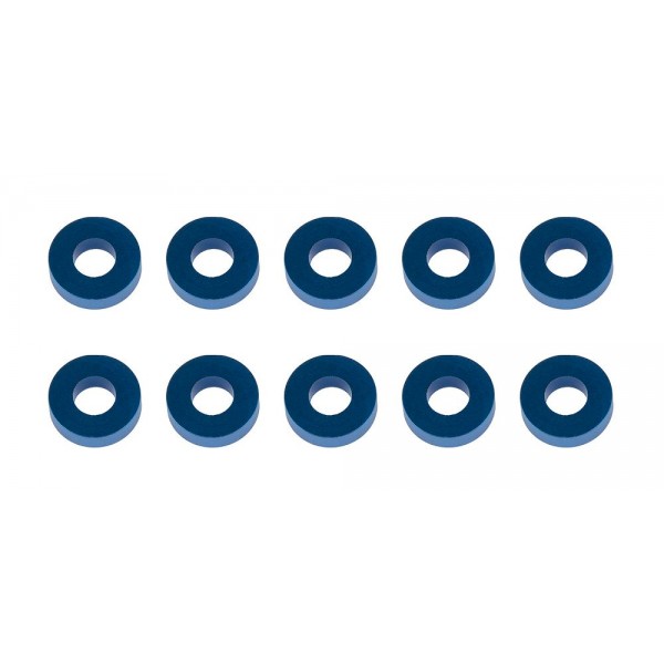 Team Associated Aluminum Washers, 7.8x3.5x2mm, Blue (10)