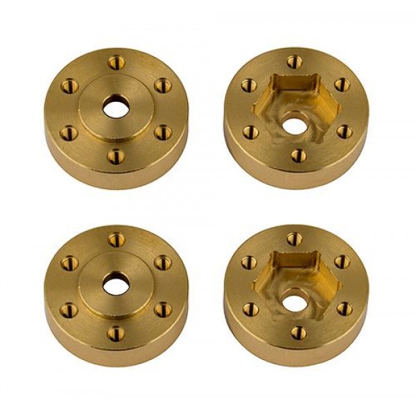 Team Associated Factory Team Enduro Beadlock Hex Adapters, Brass