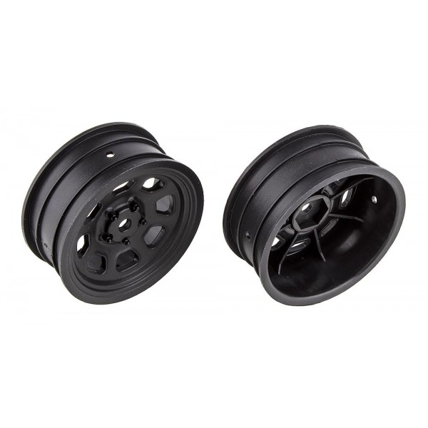 Team Associated SR10 Front 2.2" Wheels, black (2) 
