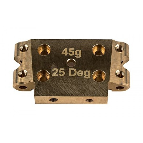 Team Associated Factory Team Brass Front Bulkhead, 25 deg (DR10)